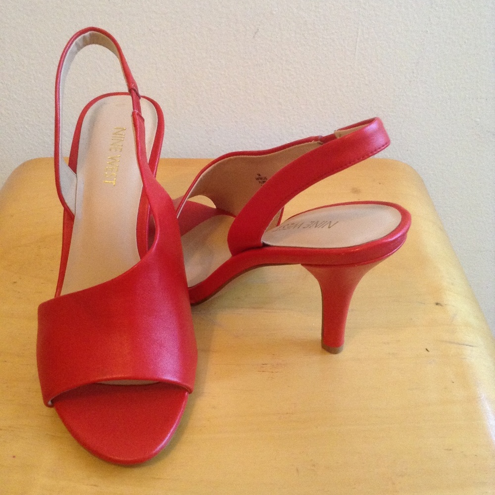 GU Nine West  Orrus Open Toe Slingback Pumps